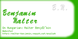 benjamin malter business card